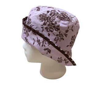 Baby Nay Girl's Toddler Bucket Hat Corduroy Floral Wide Brim Purple
